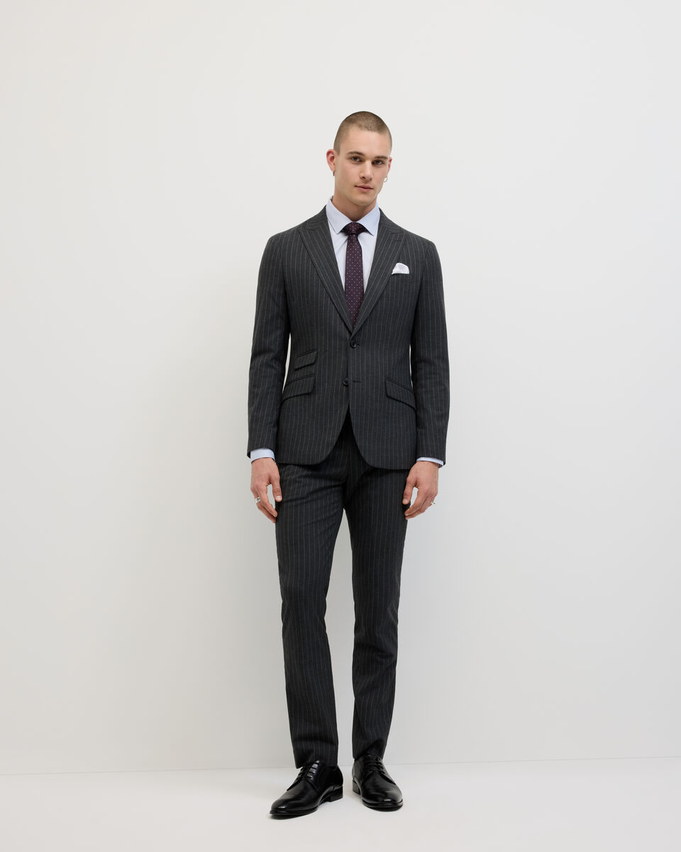 Blaize Pinstripe Tailored Jacket, Charcoal, hi-res